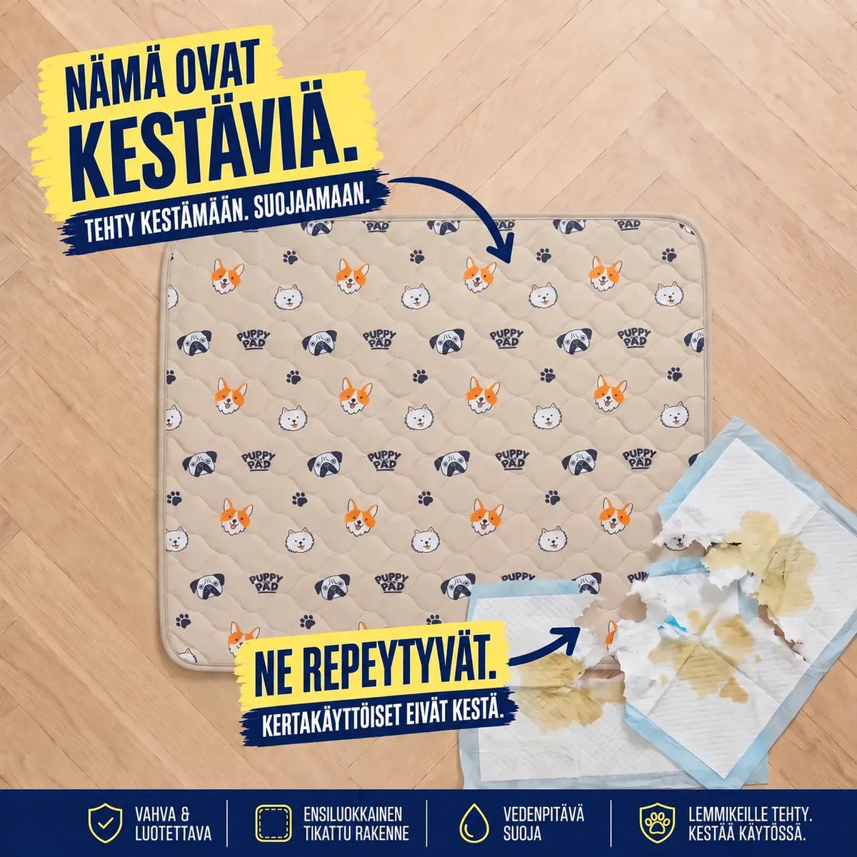 DoggyPad – uudelleenkäytettävä pissamatto