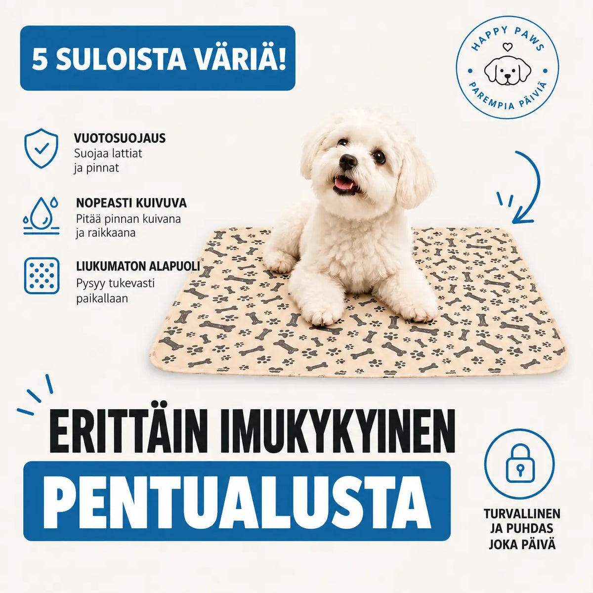 DoggyPad – uudelleenkäytettävä pissamatto