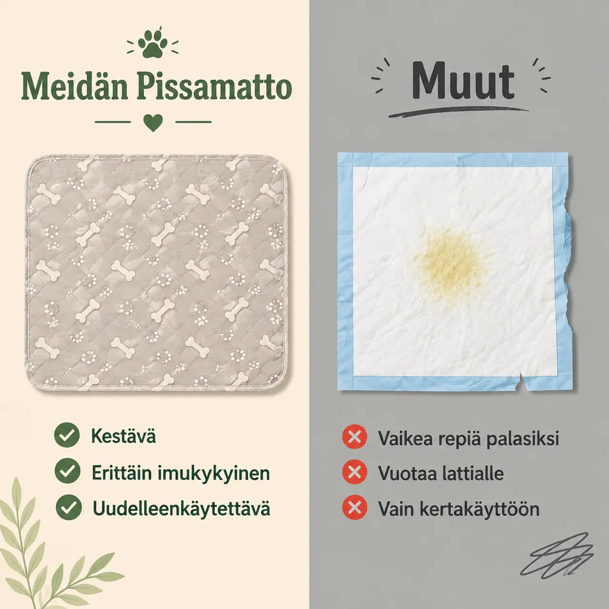 DoggyPad – uudelleenkäytettävä pissamatto